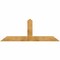 Ekena Millwork Portland Rough Sawn Timber Gable Bracket, Western Red Cedar, 72"W x 27"H x 4"D x 6"F, 9/12 Pitch GBW072X27X0406POR00RWR - alternate 1